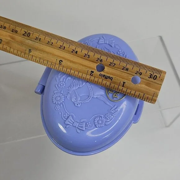 Polly Pocket Bluebird Vintage 1995 Unicorn Horse Meadow Purple Compact Only - Picture 12 of 12